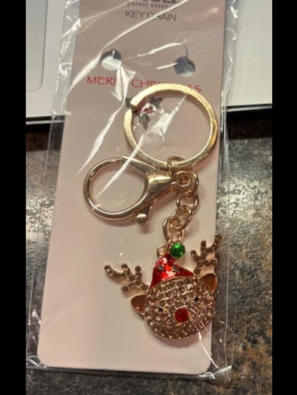 Crystal Reindeer Keychain